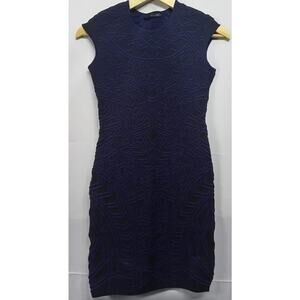 RVN Navy Knit Dress Solid Sleeveless Size S